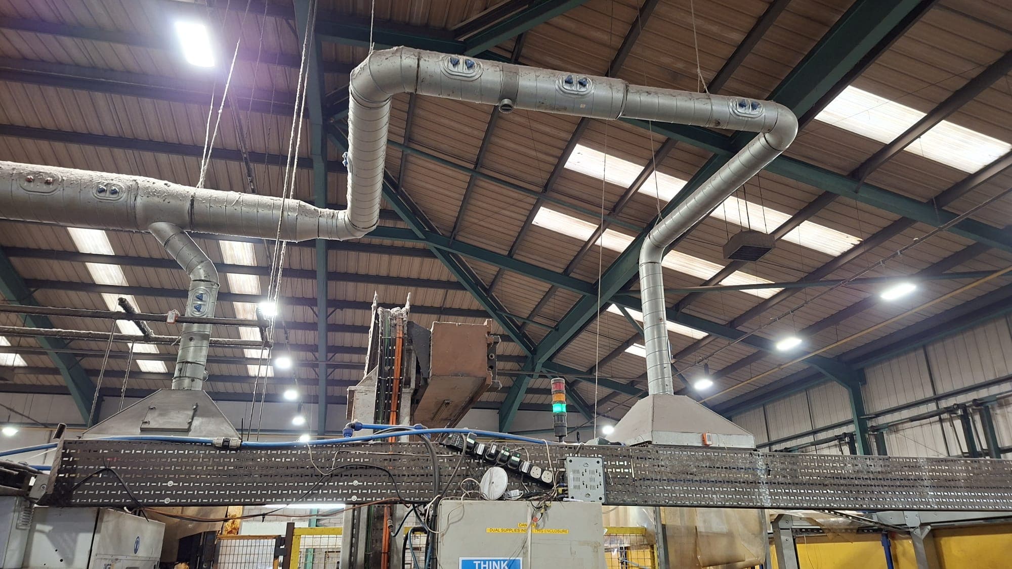 Industrial ventilation and extraction equipment in a hazardous area environment