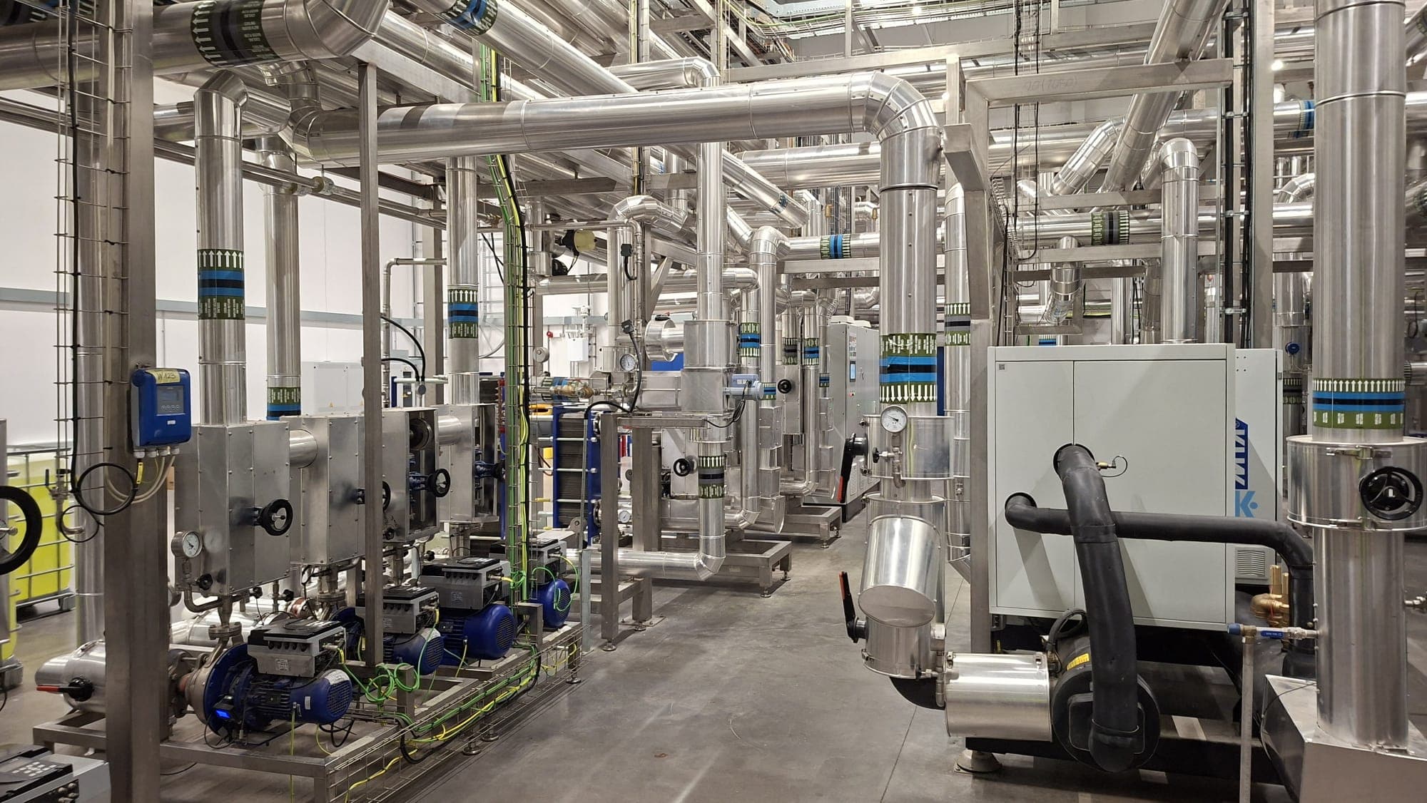 Industrial process pipework requiring hazardous area drawings and zone classification